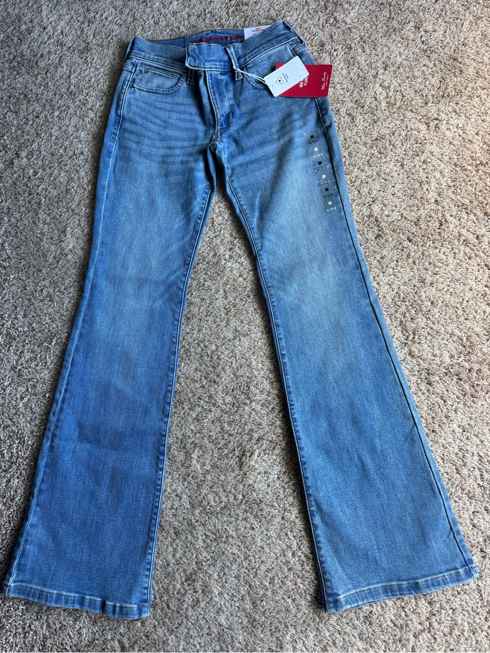 NWT Lucky Brand Sweet Mid Rise Flare Jeans Size 0/25